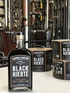 Black Hjerte (heart) bottle and labels
